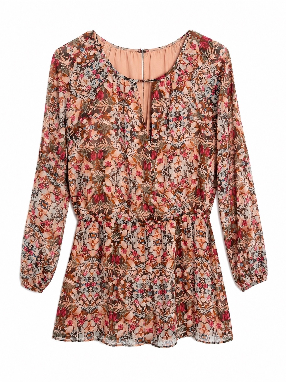 BCBG floral dolman sleeve romper XS NWT